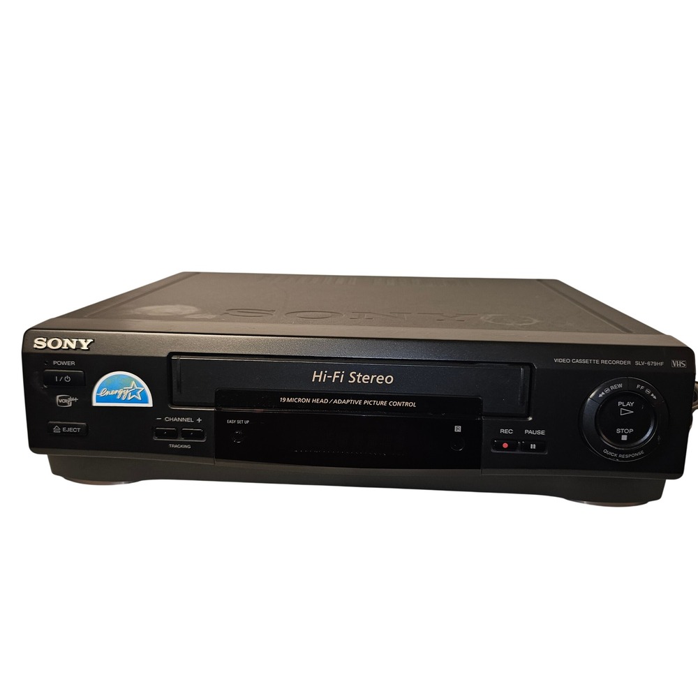 Sony SLV-679HF VHS VCR Hi-Fi Stereo 19 Micron Head Video Tape Works No Remote